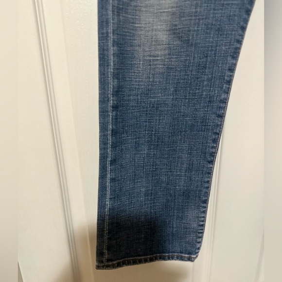 AG Adriano Goldschmied EX Boyfriend Crop Stretch Distressed Blue Jeans 28R - Picture 4 of 8